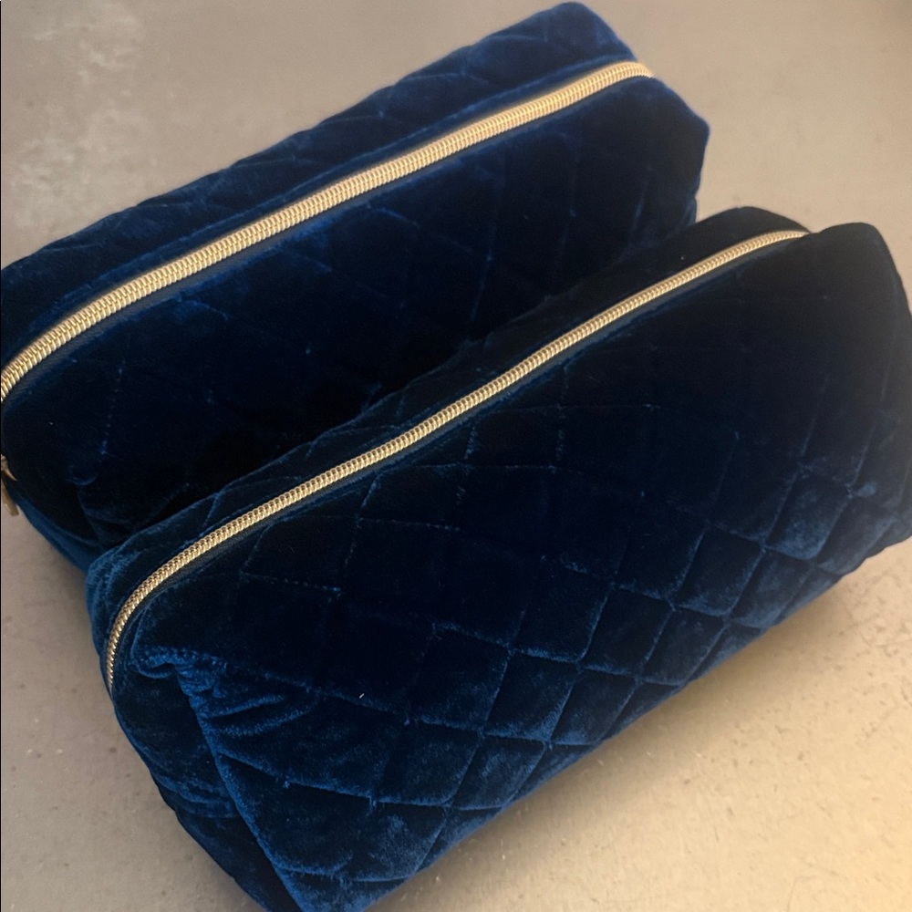 Quilted Velvet Cosmetic Bags